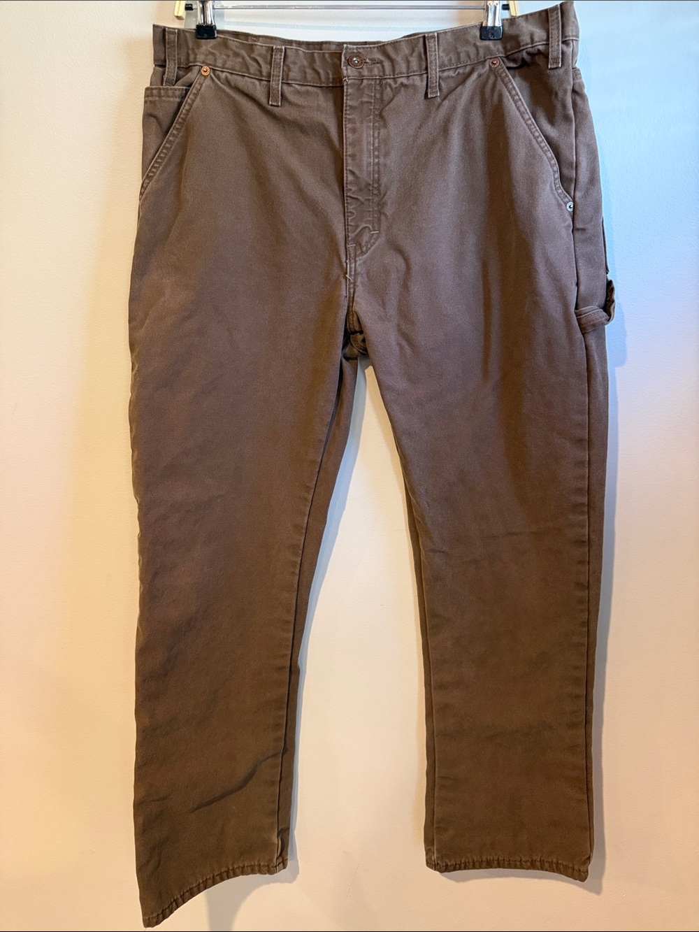 Dickies Men's Cargo Insulated Pants in Brown -Size 36x32